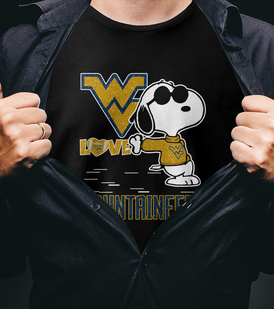 Snoopy Love West Virginia Mountaineers T-Shirt