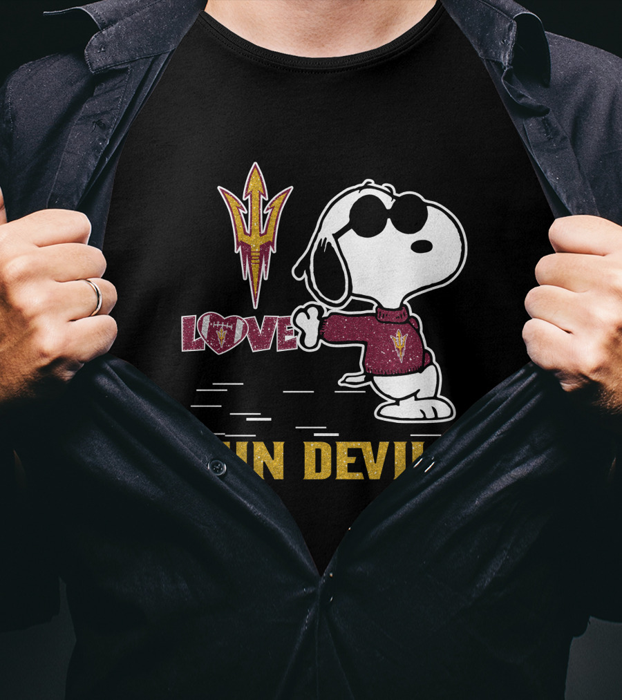 Snoopy Love Sun Devils T-Shirt