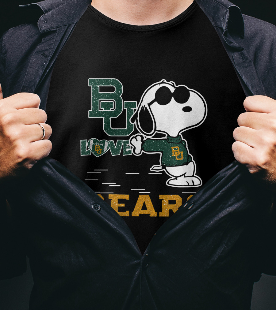 BU Love Snoopy Baylor Bears T-Shirt
