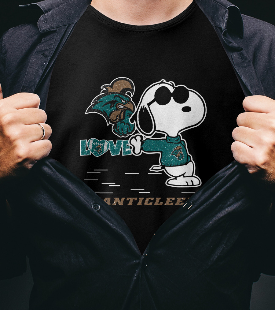 Snoopy Love Coastal Carolina Chanticleers T-Shirt