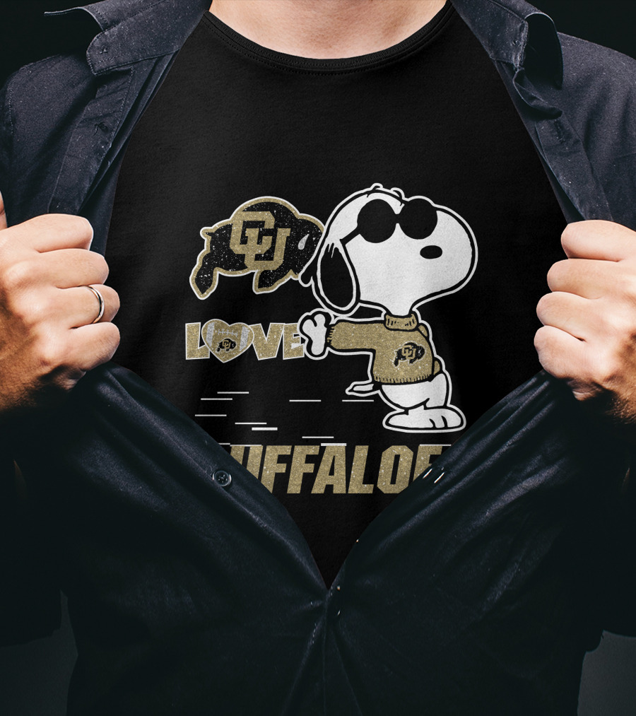 Snoopy CU Buffaloes Love T-Shirt