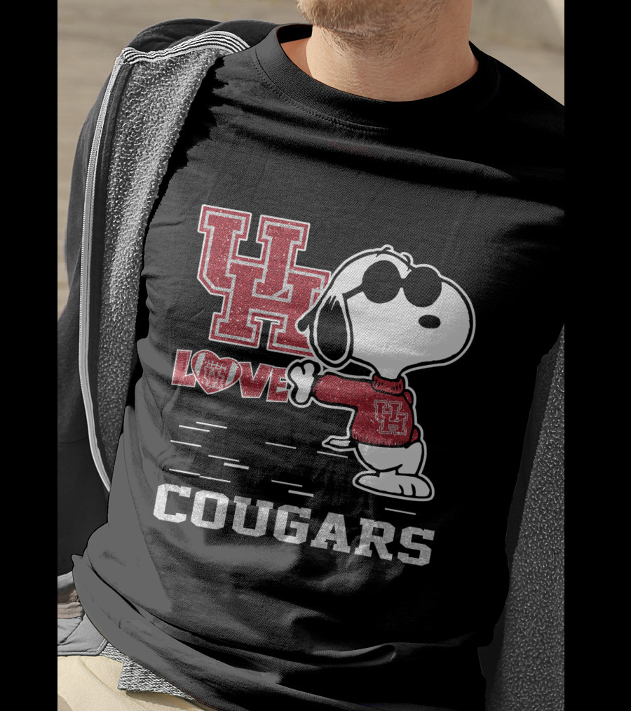 Snoopy UH Love Cougars T-Shirt