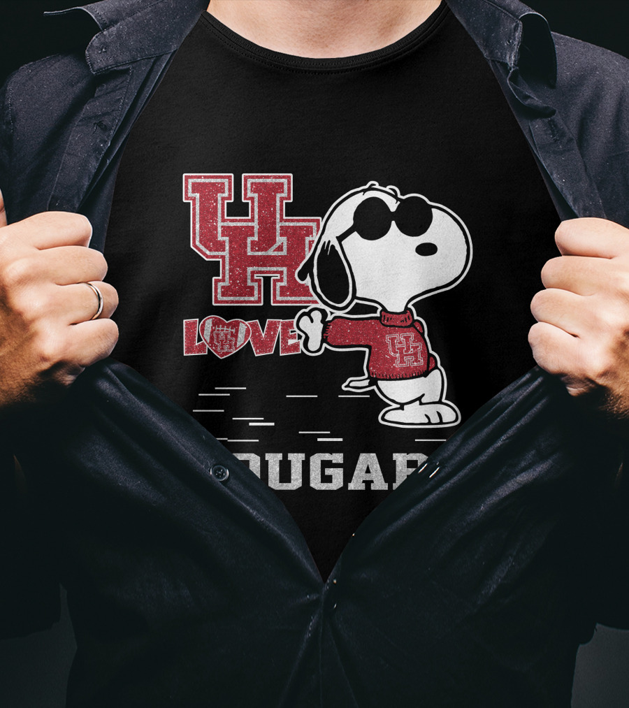 Snoopy UH Love Cougars T-Shirt
