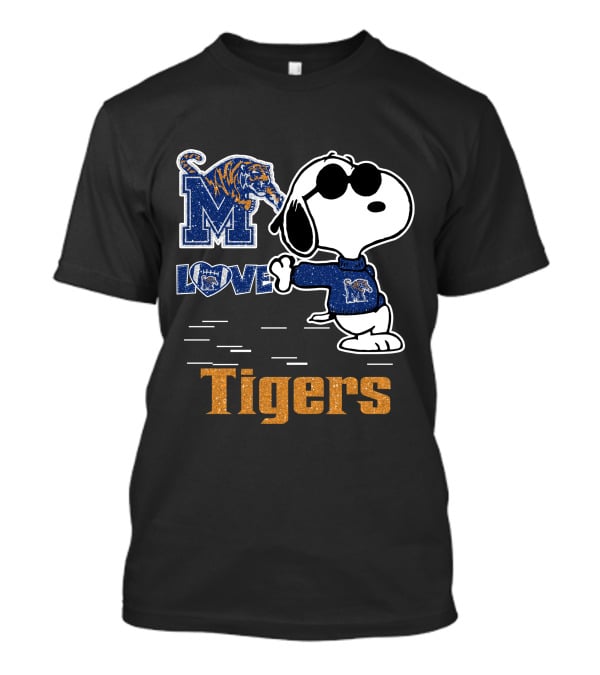 Snoopy Memphis Tigers Love T-Shirt