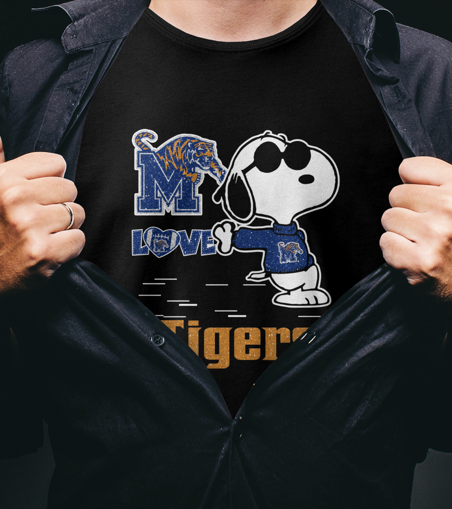Snoopy Memphis Tigers Love T-Shirt