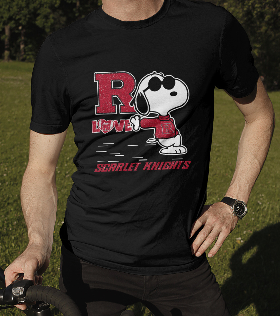 R Snoopy Love Scarlet Knights T-Shirt