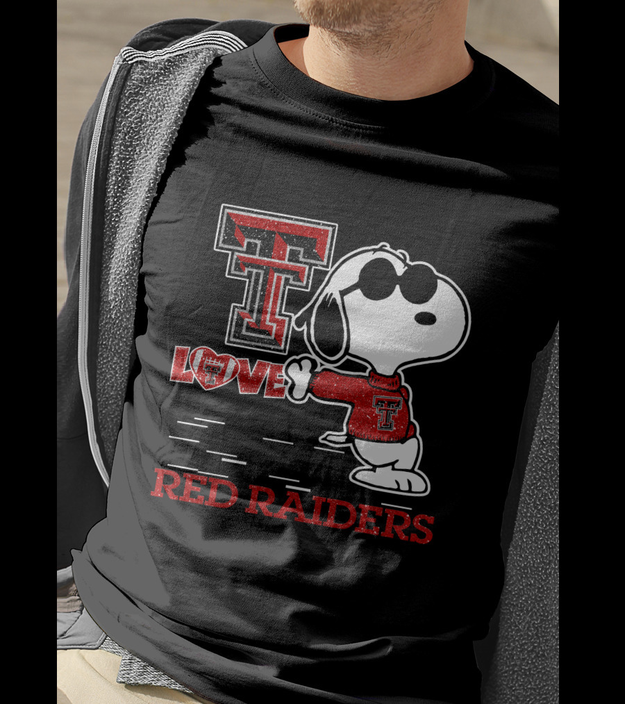Snoopy Love Texas Tech Red Raiders TT T-Shirt