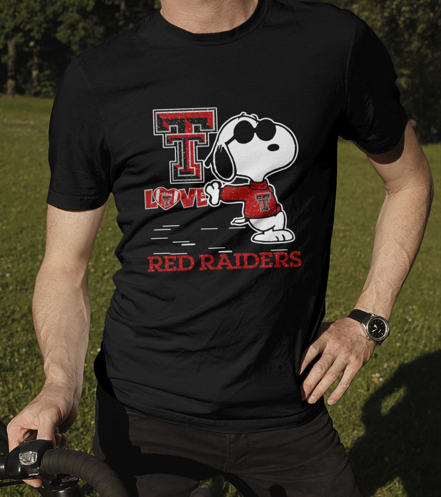 Snoopy Love Texas Tech Red Raiders TT T-Shirt