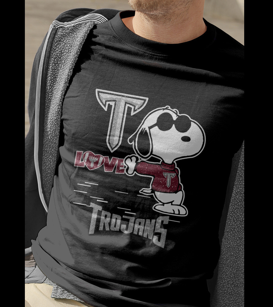 Snoopy Love T Troy Trojans T-Shirt