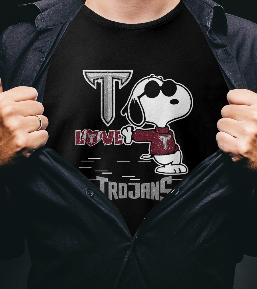 Snoopy Love T Troy Trojans T-Shirt