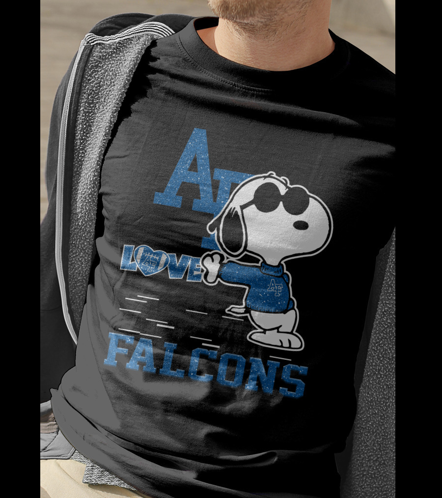 Snoopy Love Air Force Falcons AF Peanuts T-Shirt