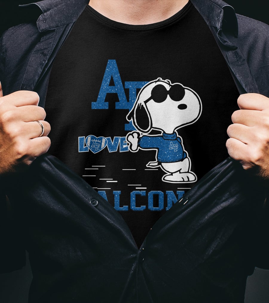 Snoopy Love Air Force Falcons AF Peanuts T-Shirt