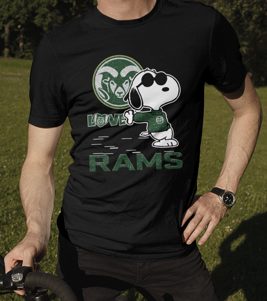 Snoopy Love Colorado State Rams Peanuts Sports Team Spirit T-Shirt