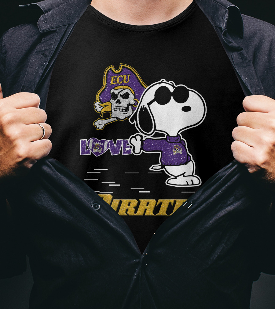 Snoopy ECU Love Pirates T-Shirt