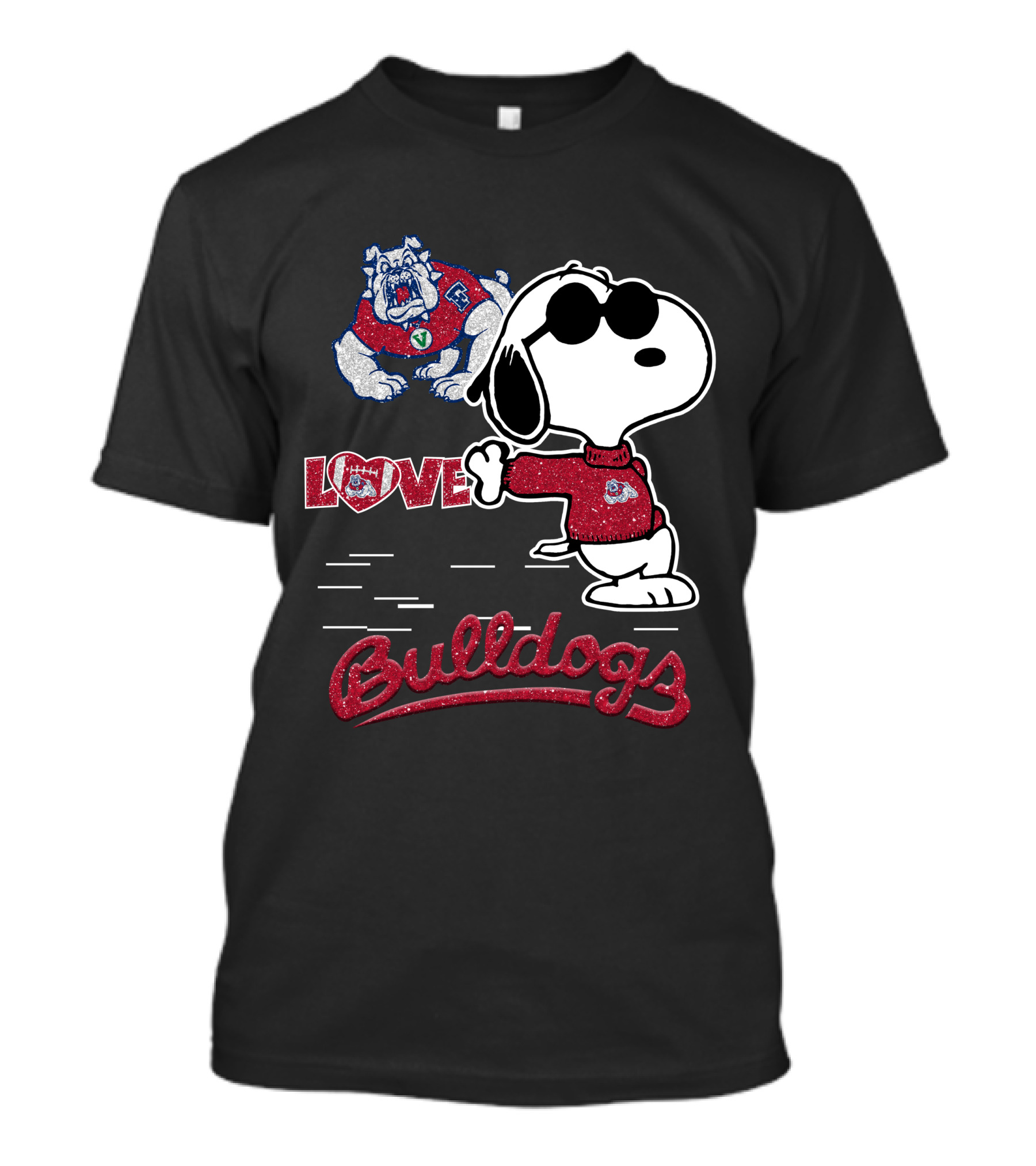 Snoopy Love Fresno State Bulldogs T-Shirt