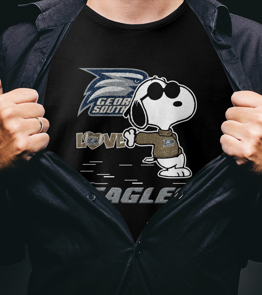 Snoopy Georgia Southern Eagles Love T-Shirt