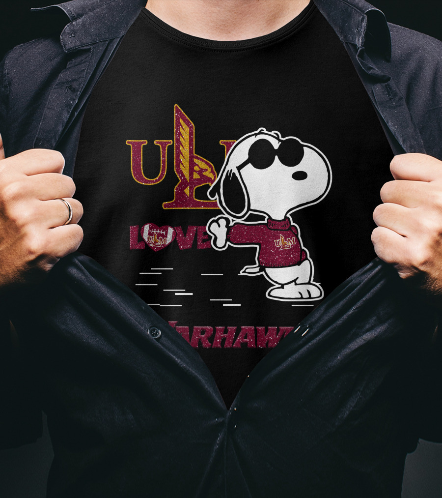 Snoopy ULM Love Warhawks T-Shirt