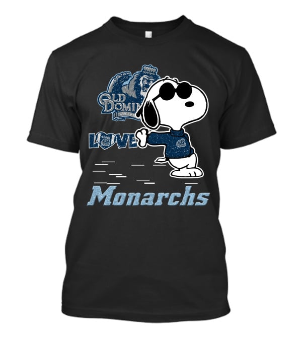 Snoopy Love For Old Dominion University Monarchs T-Shirt