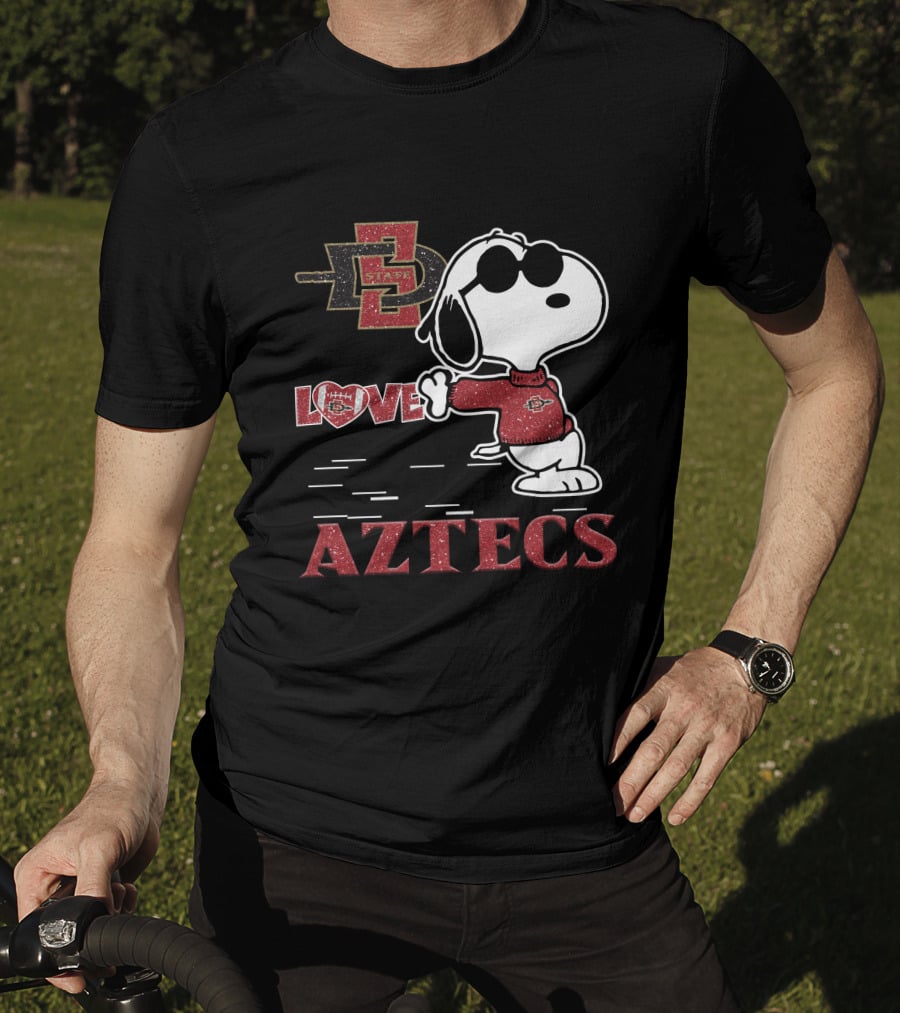 Snoopy San Diego State Aztecs Love T-Shirt