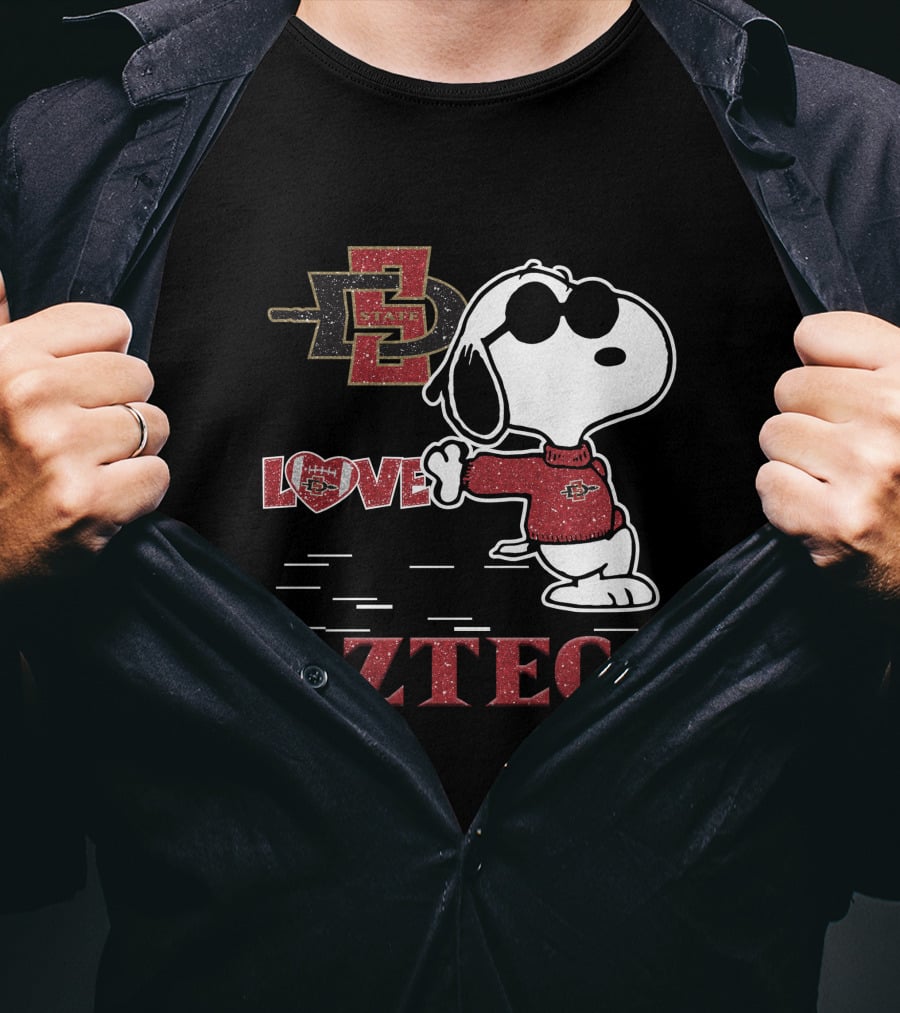 Snoopy San Diego State Aztecs Love T-Shirt