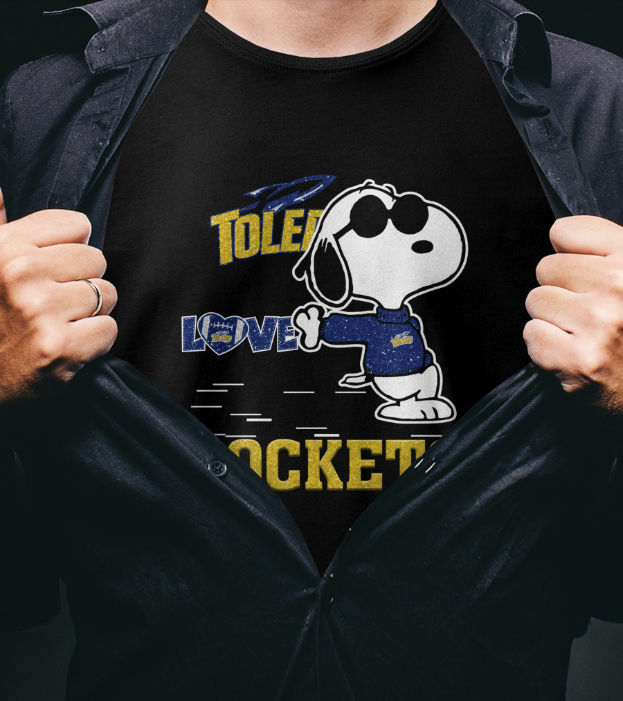 Snoopy Love Toledo Rockets T-Shirt