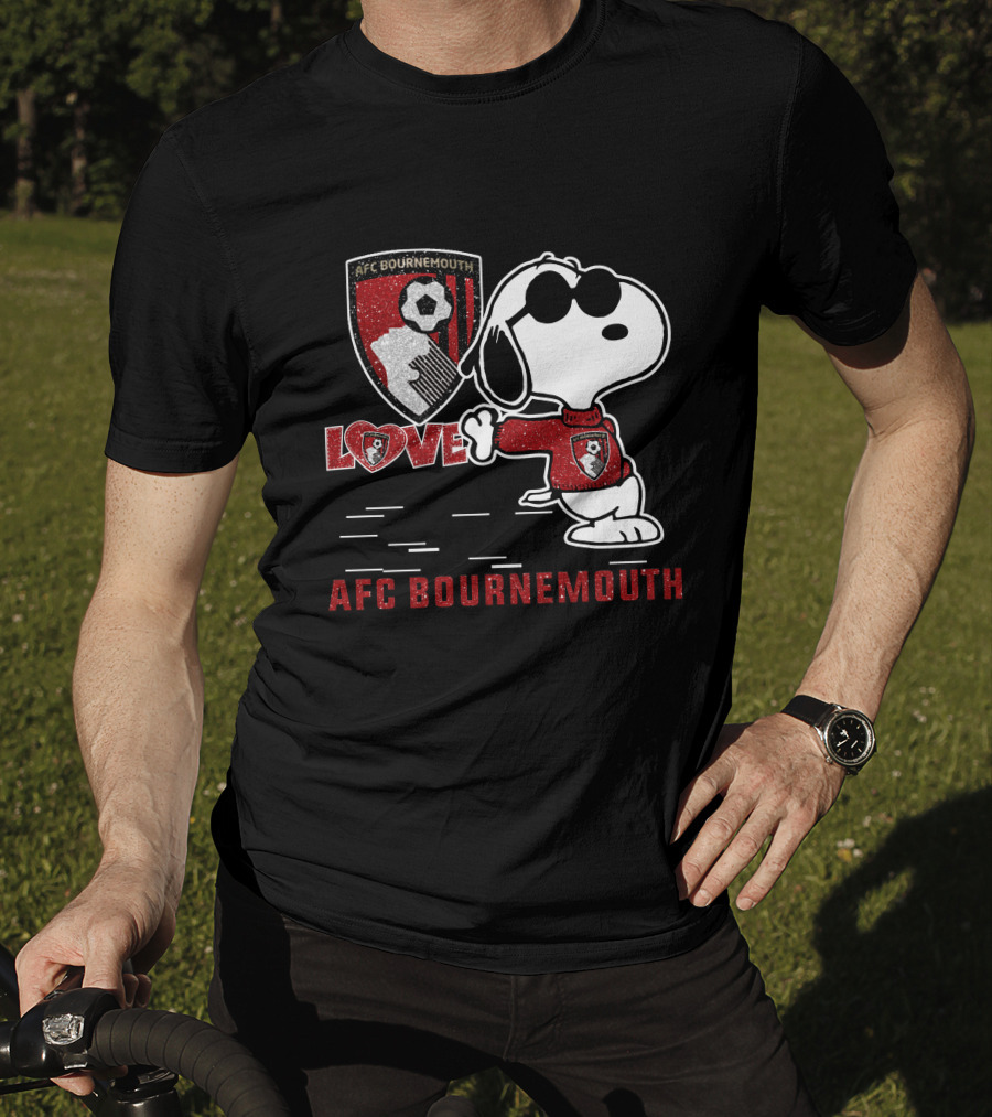 Snoopy Love Afc Bournemouth Football Club T-Shirt