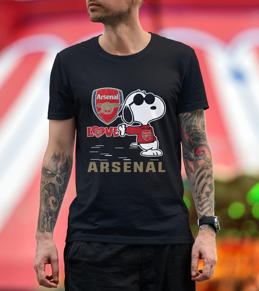 Snoopy Arsenal Love Arsenal Football Club T-Shirt