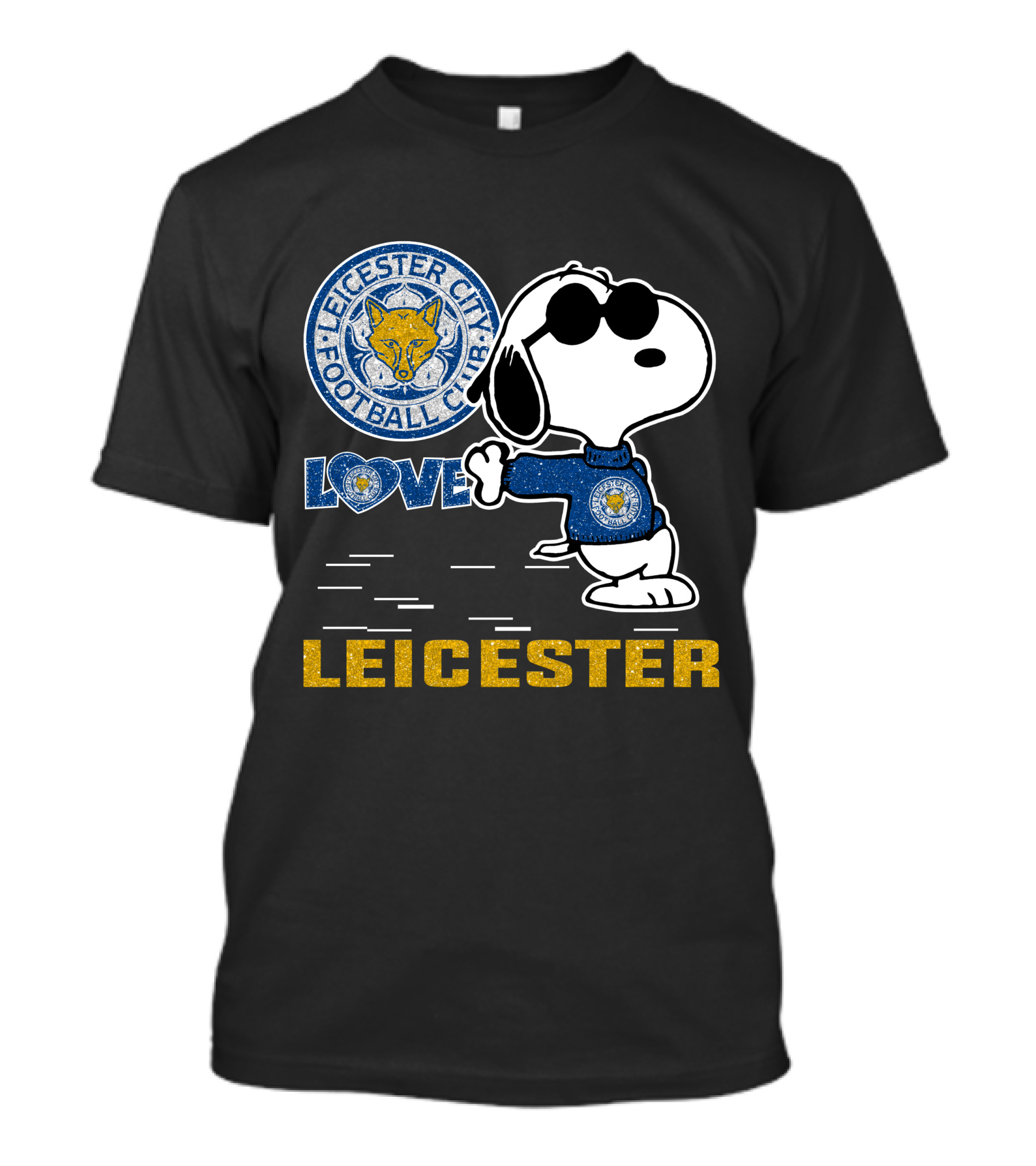 Snoopy Love Leicester City Football Club T-Shirt
