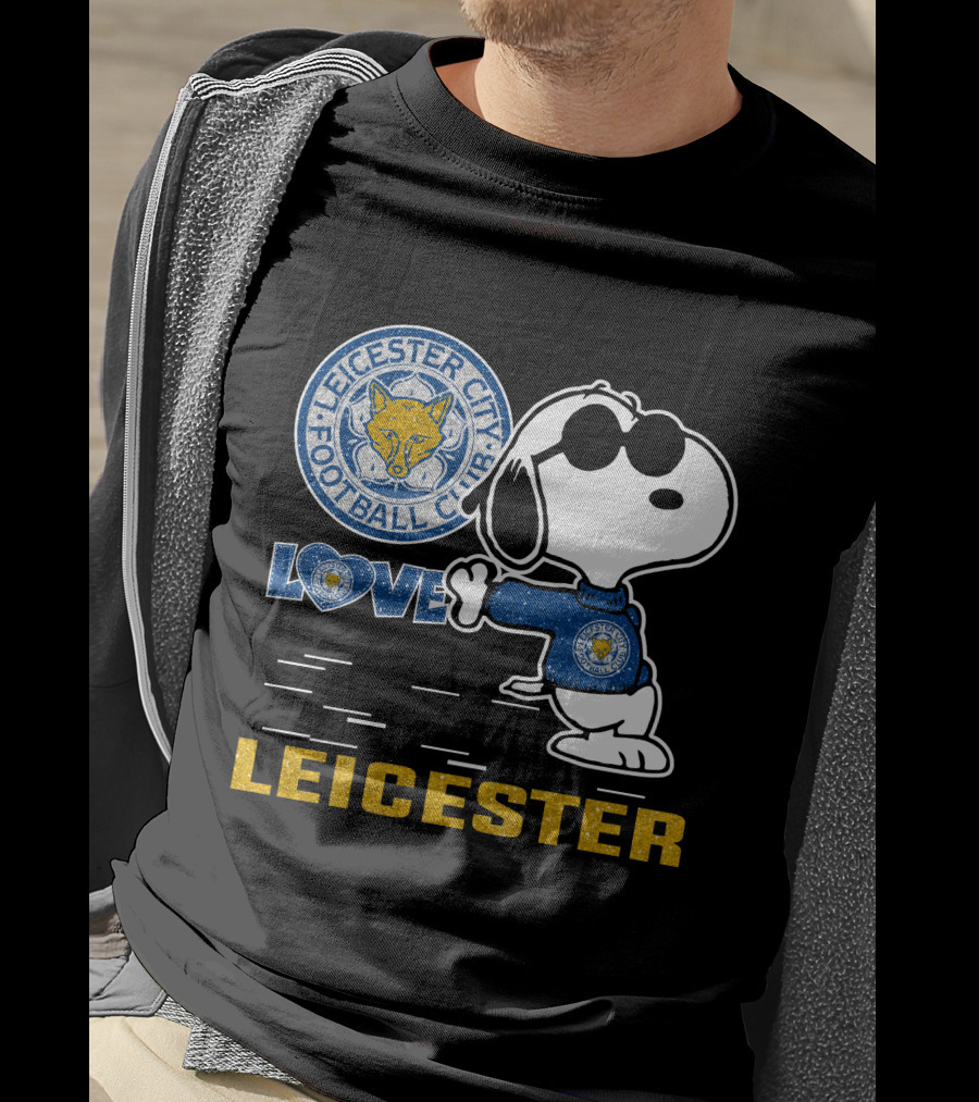 Snoopy Love Leicester City Football Club T-Shirt