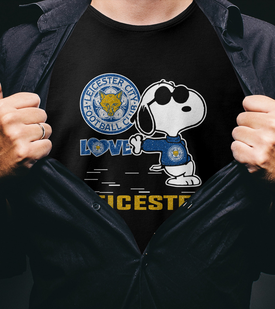 Snoopy Love Leicester City Football Club T-Shirt