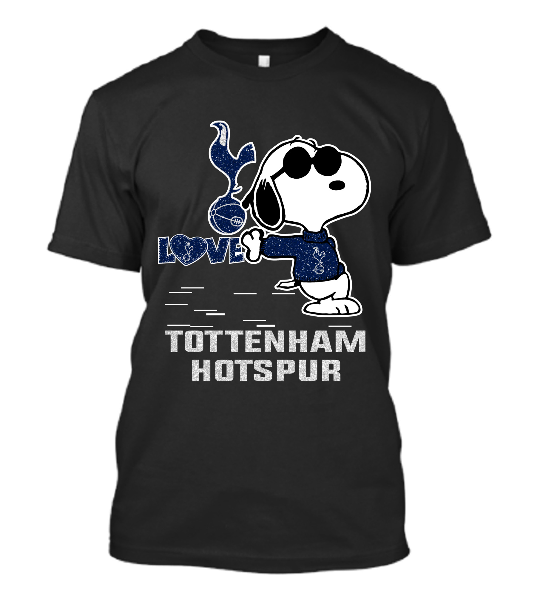 Snoopy Love Tottenham Hotspur Football Soccer Fan Style T-Shirt