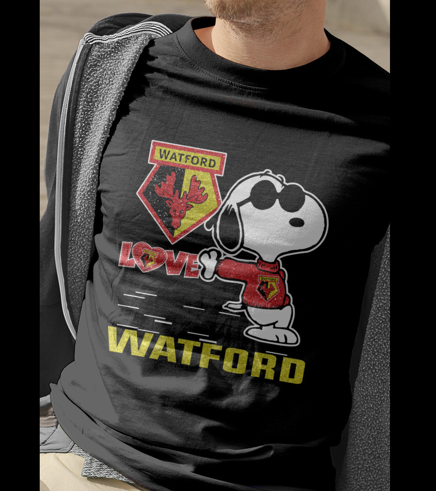 Snoopy Love Watford Fc Football Fan T-Shirt