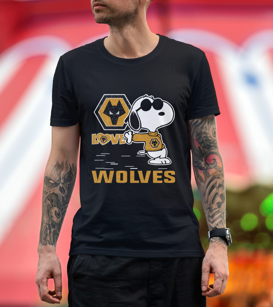 Snoopy Love Wolves Wolverhampton Wanderers T-Shirt