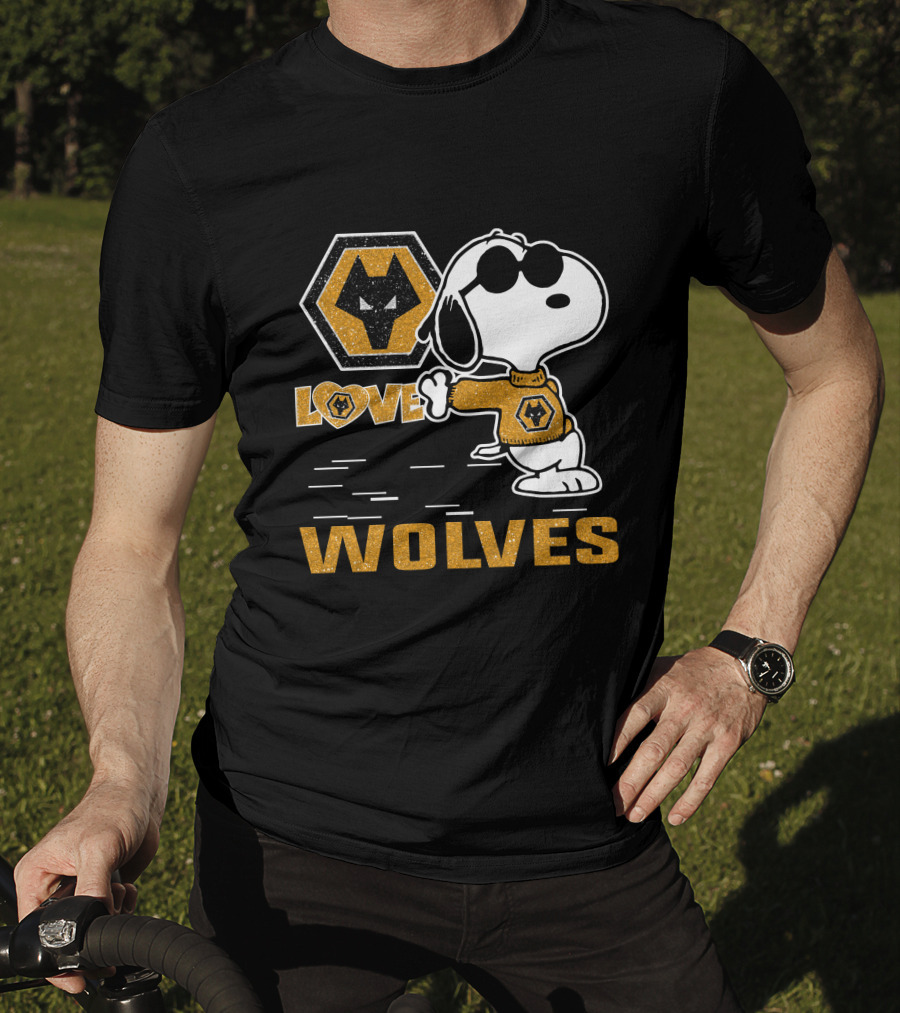 Snoopy Love Wolves Wolverhampton Wanderers T-Shirt