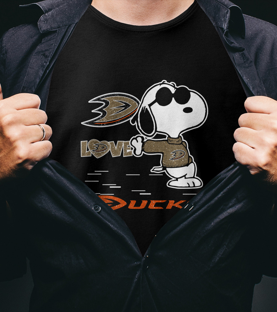 Snoopy Anaheim Ducks Love T-Shirt