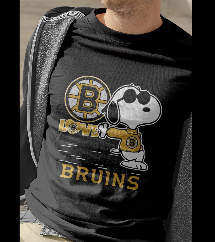 Snoopy Love Bruins Boston T-Shirt