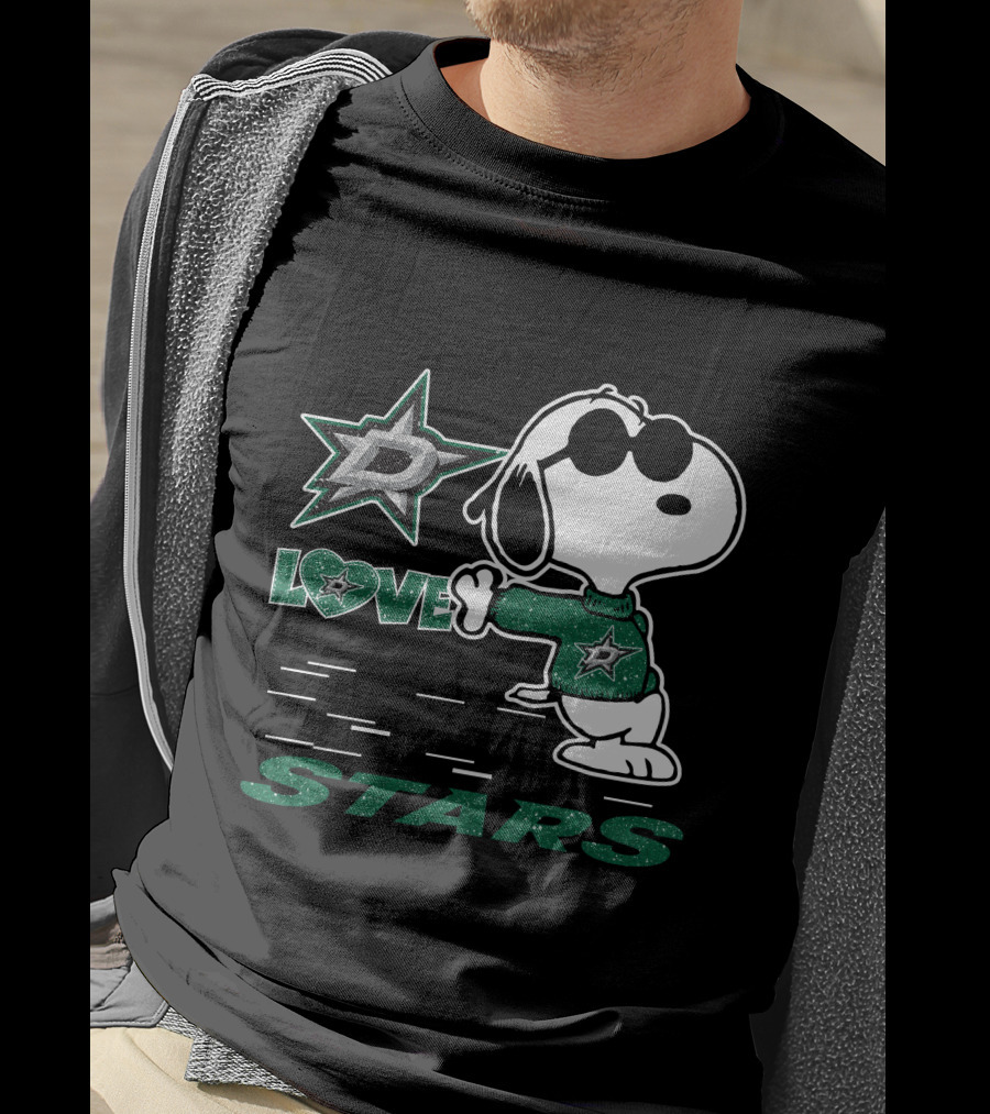 Snoopy Love Dallas Stars T-Shirt