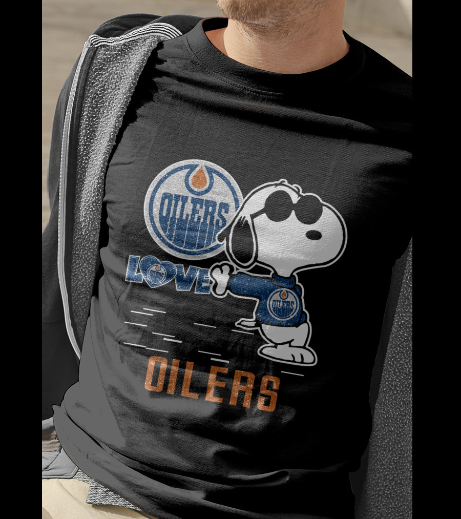 Snoopy Edmonton Oilers Love T-Shirt