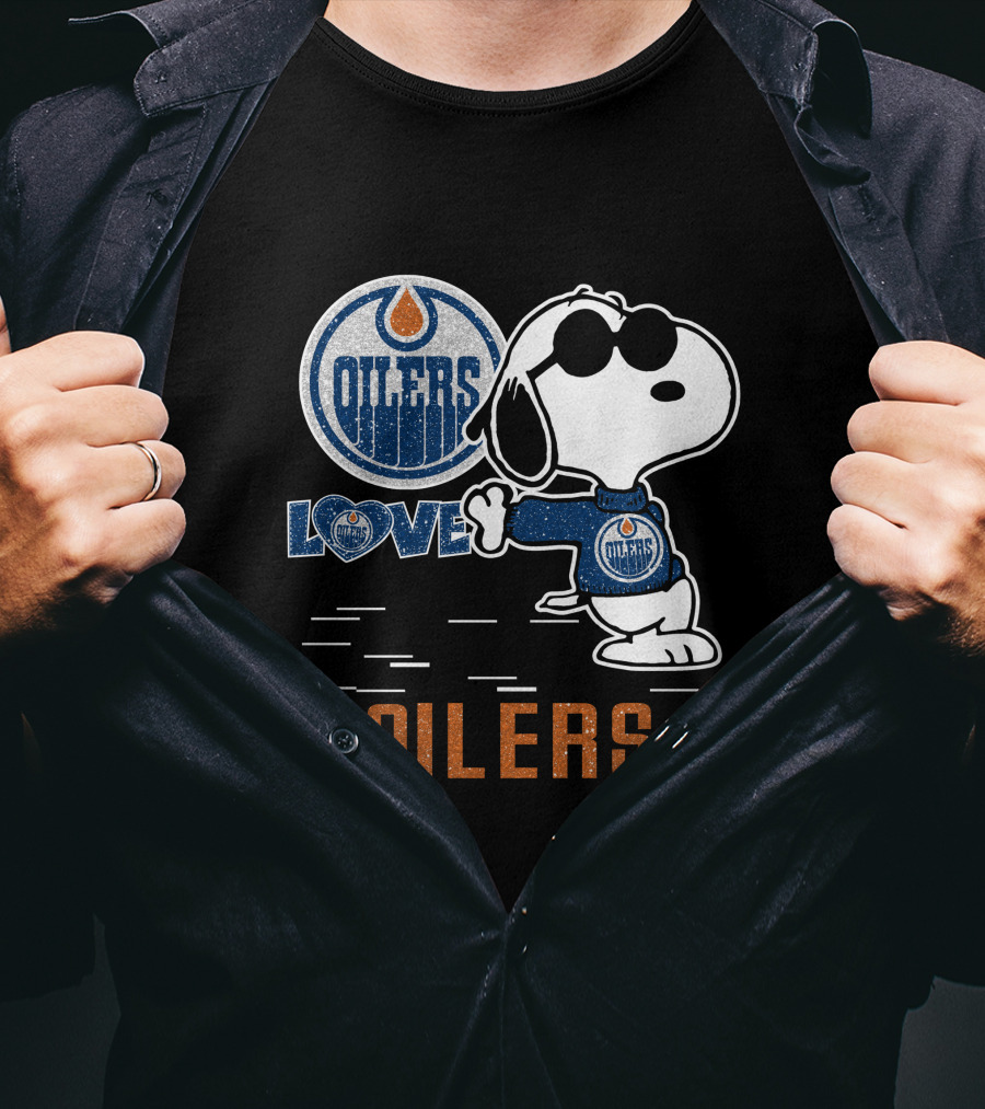 Snoopy Edmonton Oilers Love T-Shirt