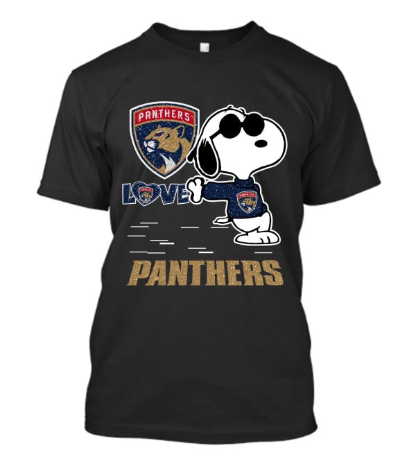 Snoopy Love Panthers Florida Panthers T-Shirt