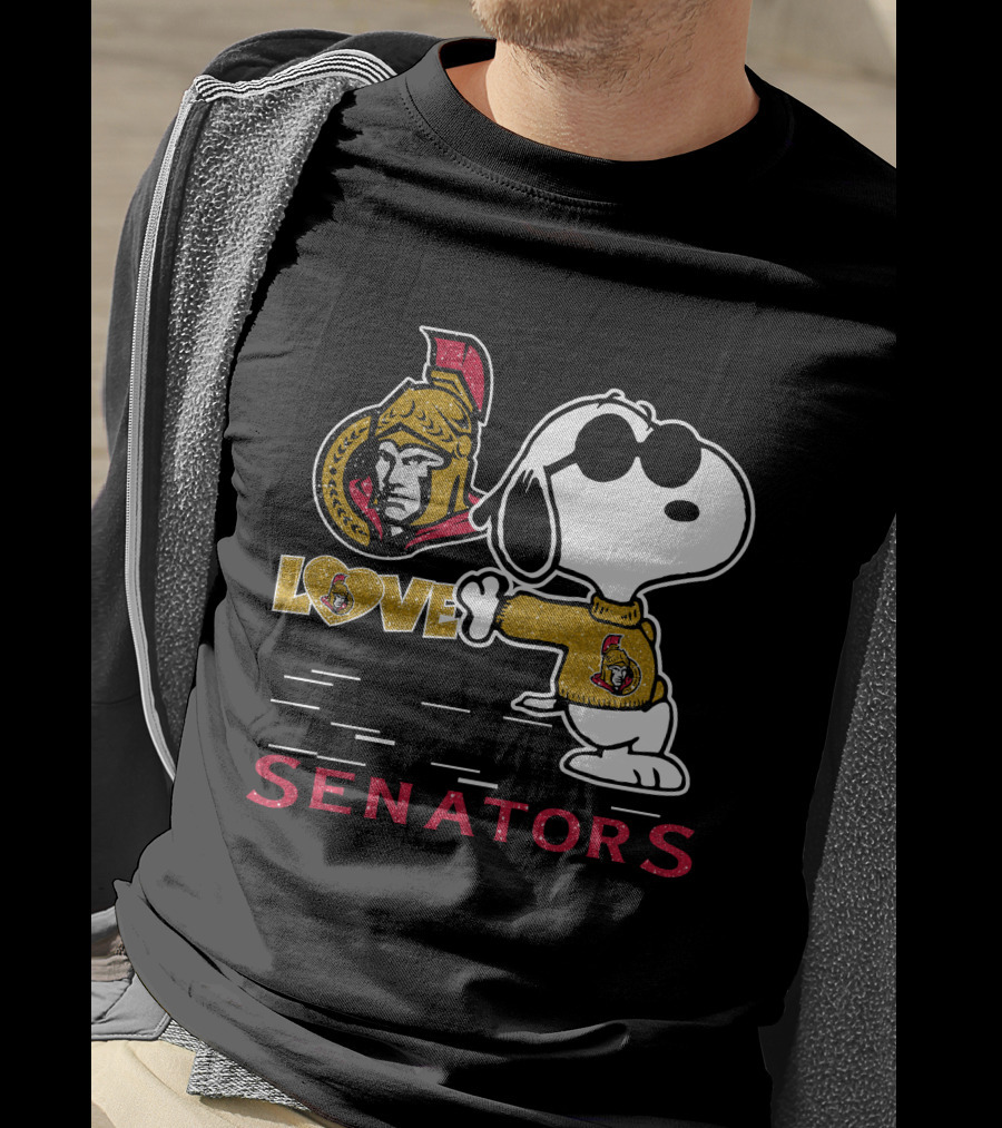 Snoopy Ottawa Senators Love T-Shirt