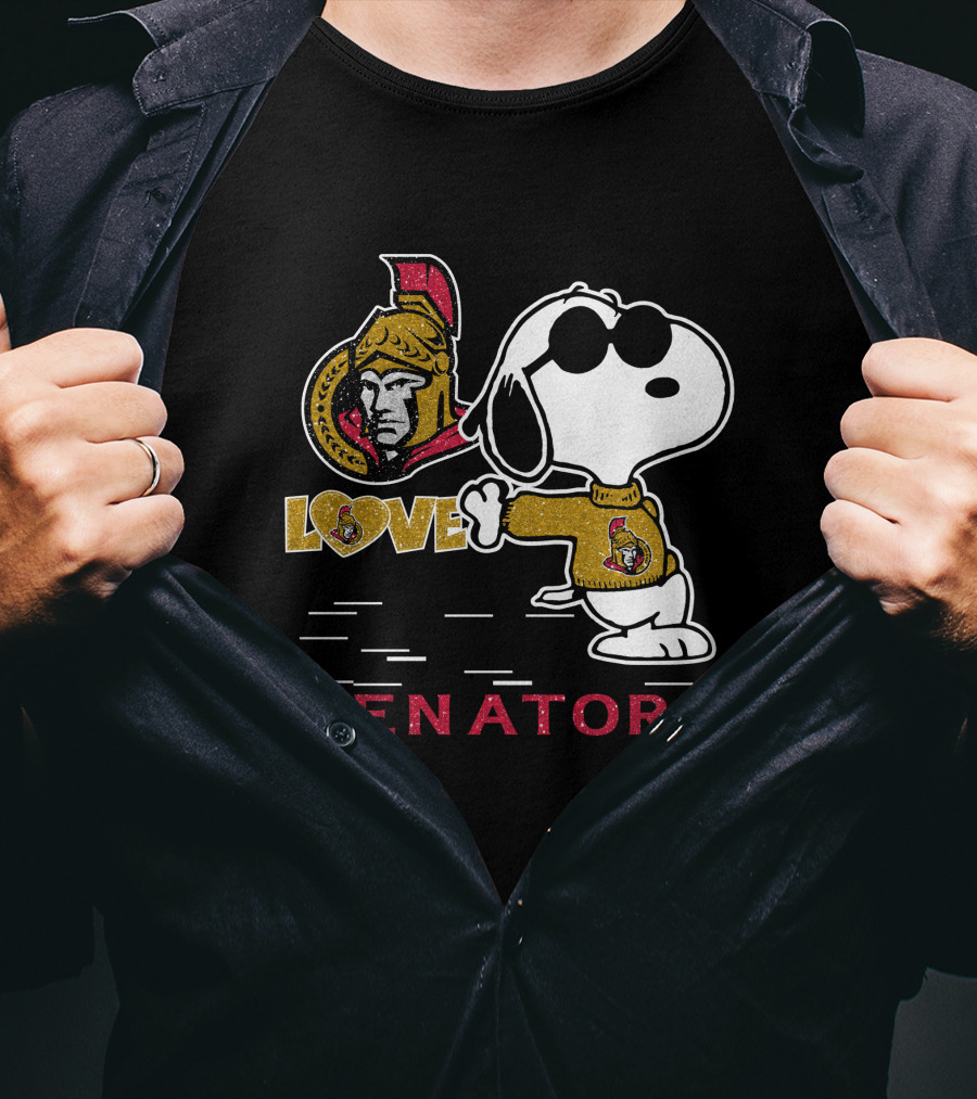 Snoopy Ottawa Senators Love T-Shirt