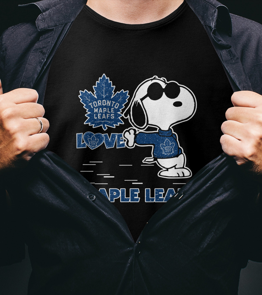 Snoopy Love Toronto Maple Leafs Hockey Enthusiast T-Shirt