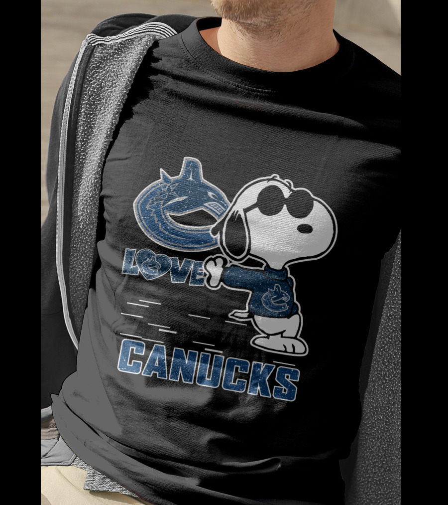 Snoopy Canucks Love Vancouver Peanuts Hockey T-Shirt