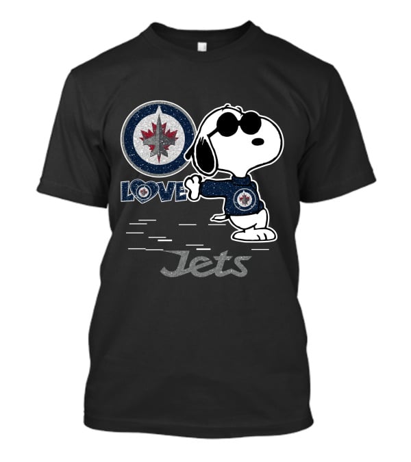 Snoopy Love Winnipeg Jets Jets T-Shirt
