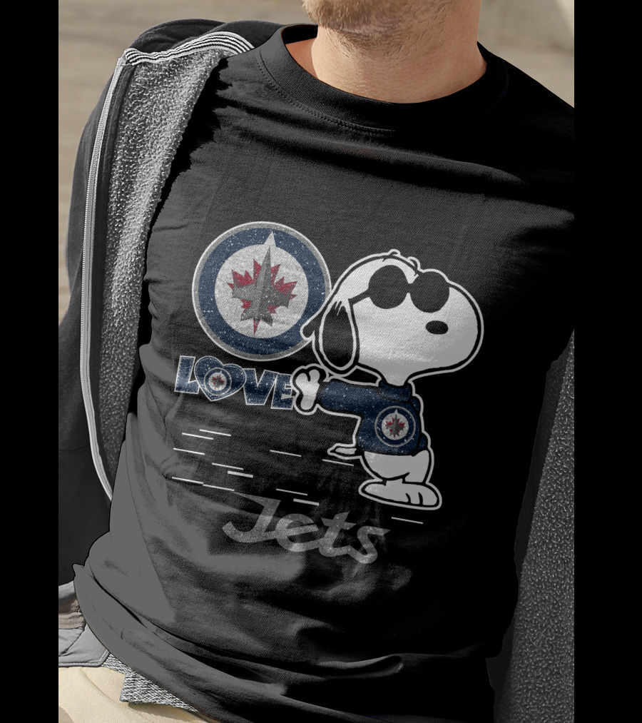 Snoopy Love Winnipeg Jets Jets T-Shirt