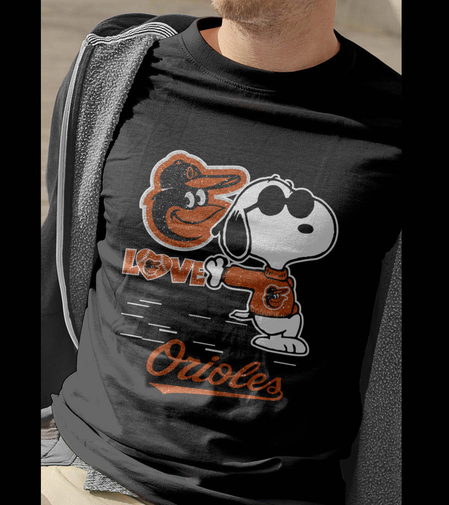 Snoopy Love Orioles Baltimore T-Shirt