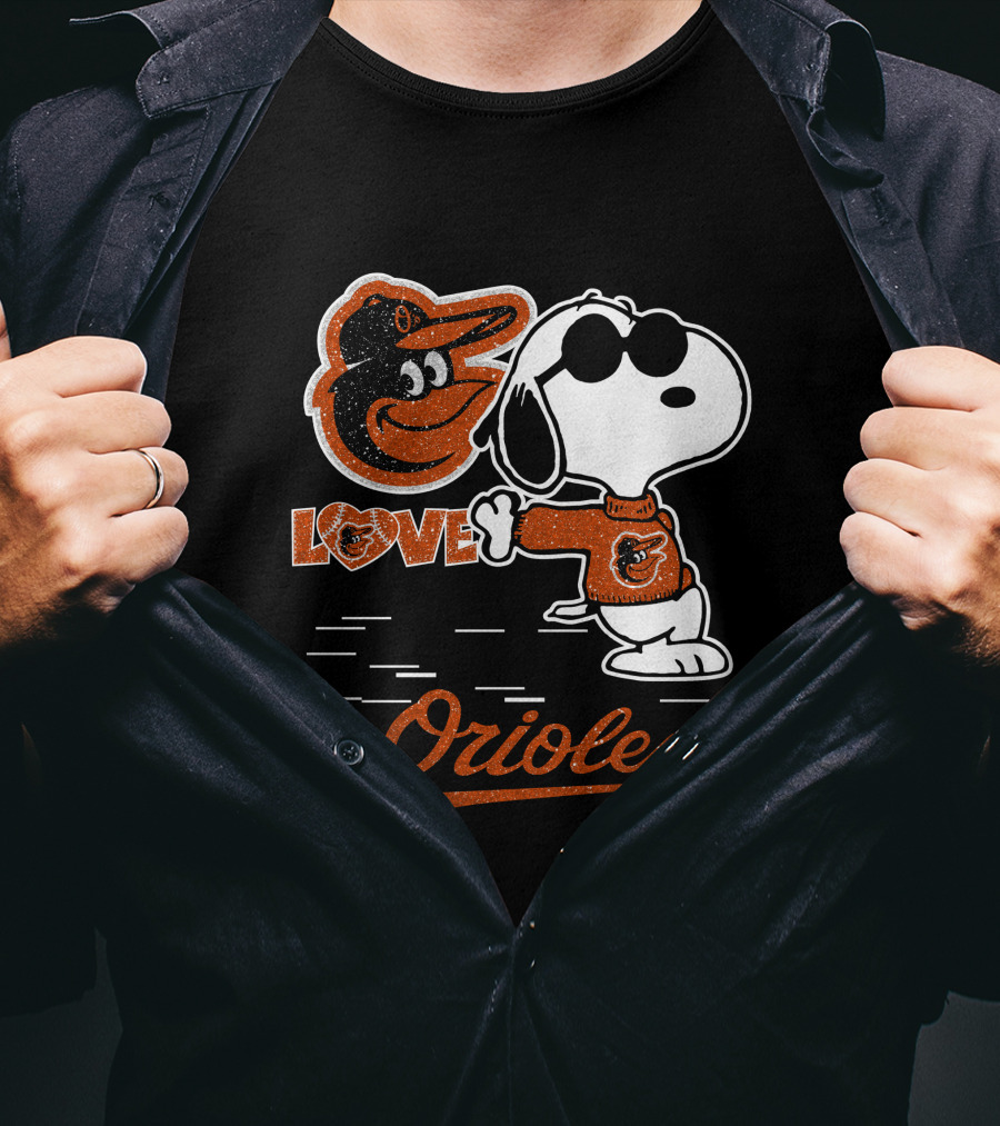 Snoopy Love Orioles Baltimore T-Shirt