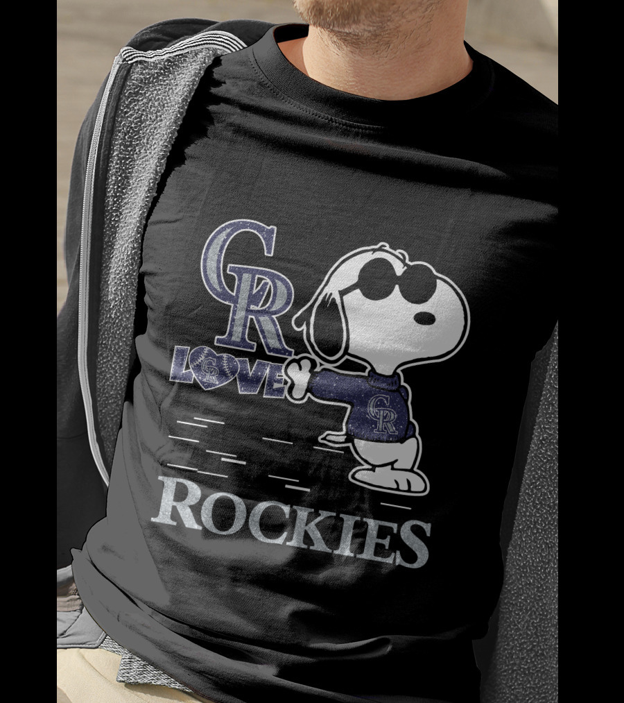 Snoopy Colorado Rockies Love T-Shirt