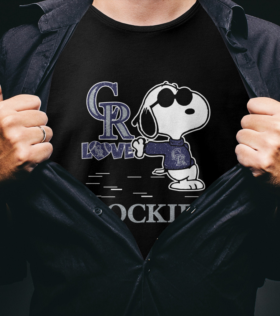Snoopy Colorado Rockies Love T-Shirt